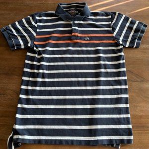 Ecko Unltd Men's XL X-Large‎ Blue White Striped 2 Button Front Shirt Authentic